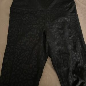90 Degree By Reflex Black Tonal Leopard High-Waist Leggings